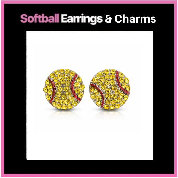 Softball Earrings & Charms