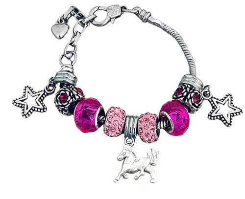 Equestrian horse bracelet with charms