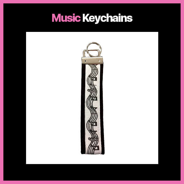 collection of personalized music keychains