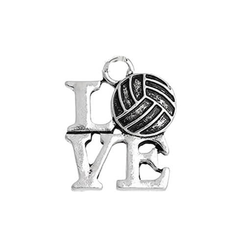 Love volleyball charm