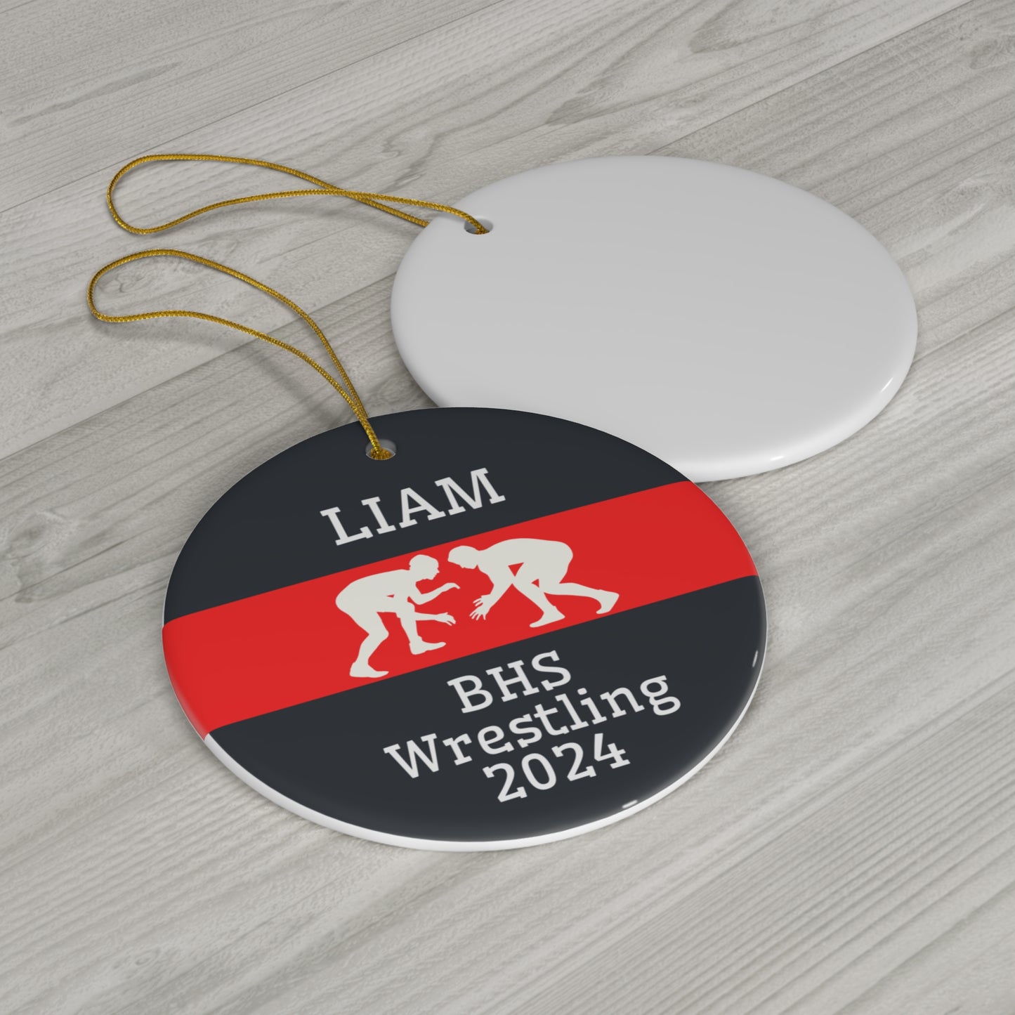 2024 Personalized Wrestling Christmas Ornament