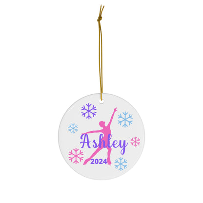 Personalized Figure Skating Christmas Ornament