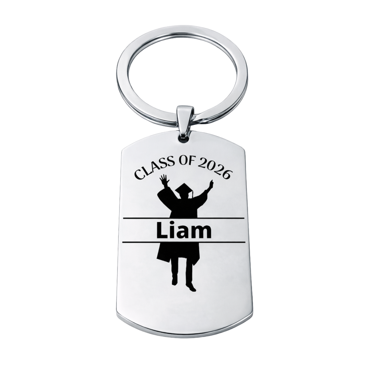Boys Personalized 2026 Graduation Keychain