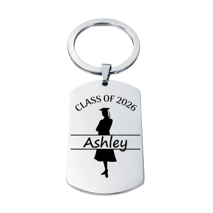 Personalized 2026 Graduation Keychain