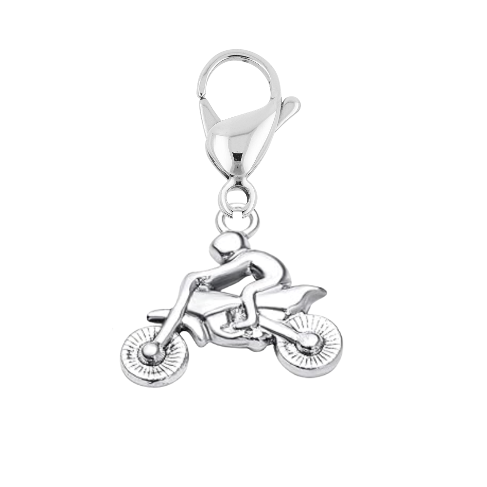 Dirt Bike Clip On Zipper Pull Charm