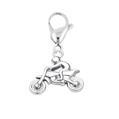 Dirt Bike Clip On Zipper Pull Charm