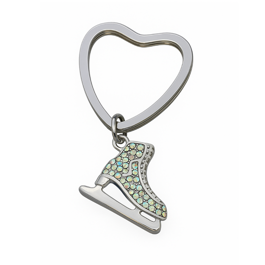 Figure Skating Rhinestone Keychain