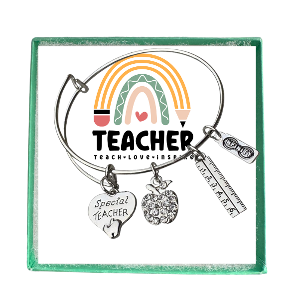 Special Teacher Bangle Bracelet