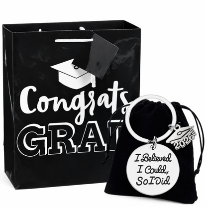 Graduation Gift Set, Unisex Keychain and Gift Bag