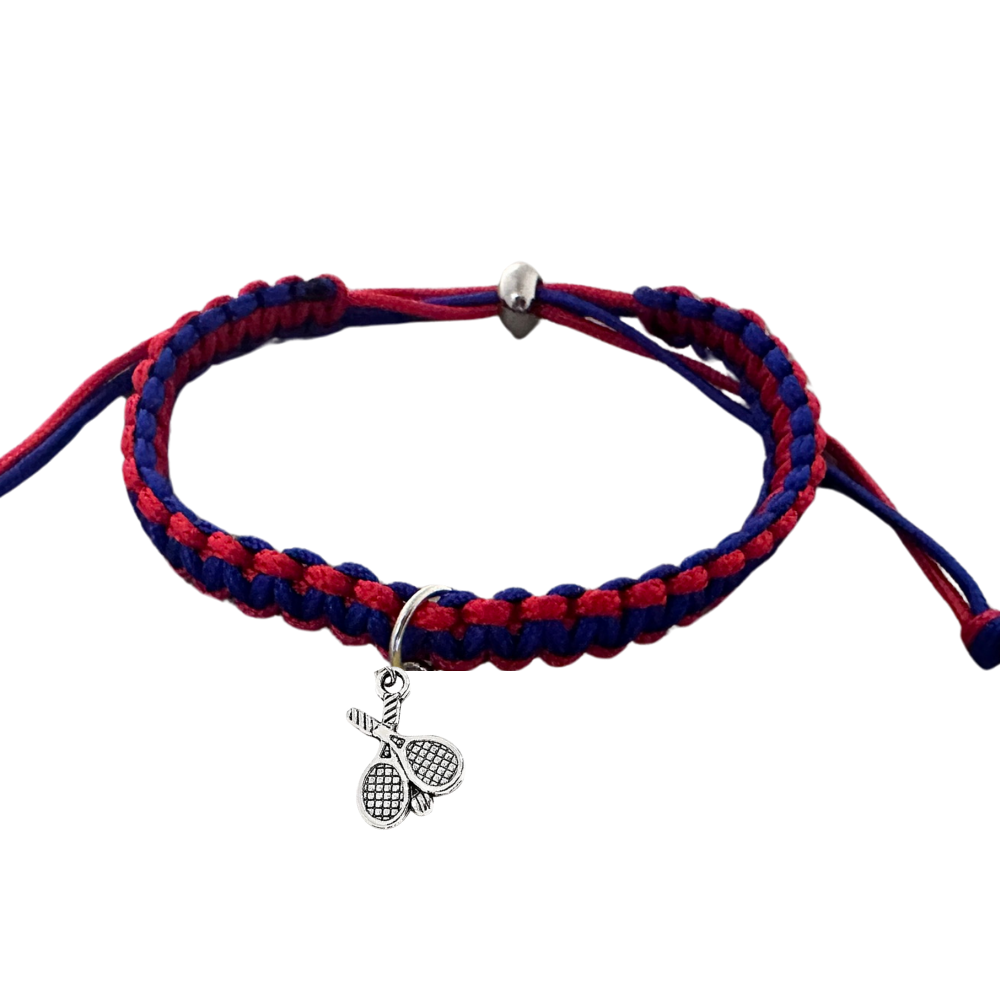 Tennis Charm Rope Bracelet - Pick Colors