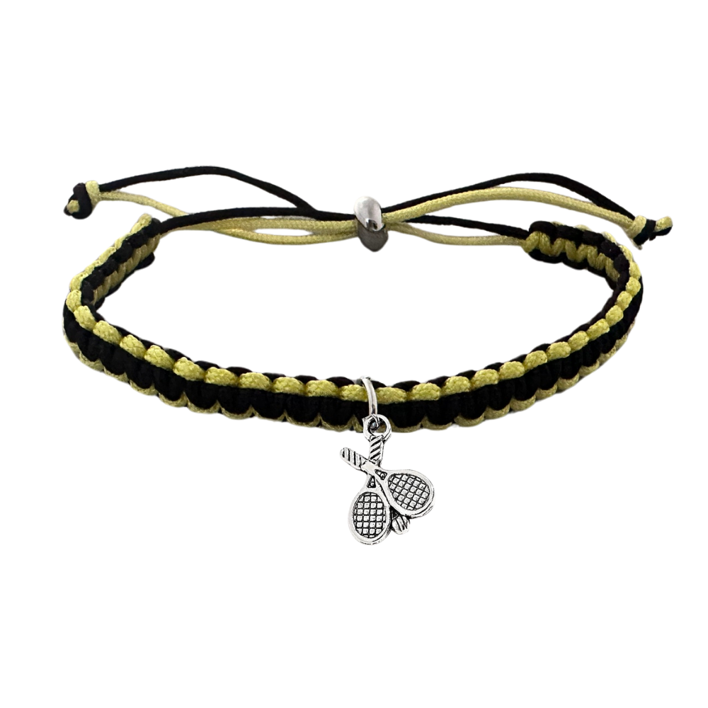 Tennis Charm Rope Bracelet - Pick Colors