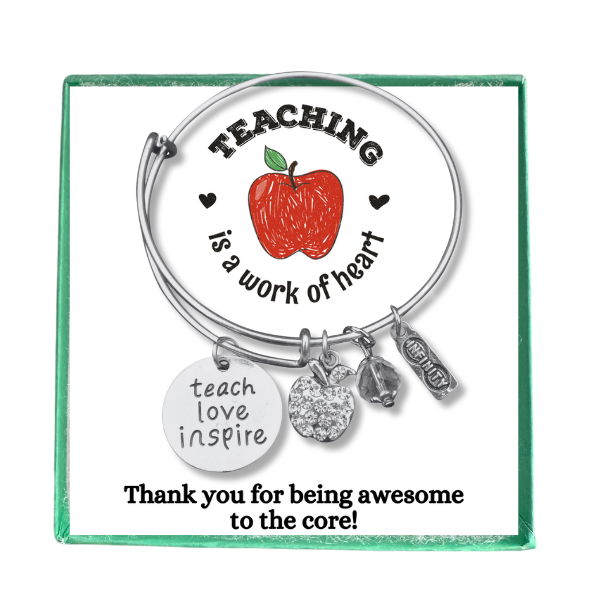 Teacher Love Inspire Bangle Bracelet