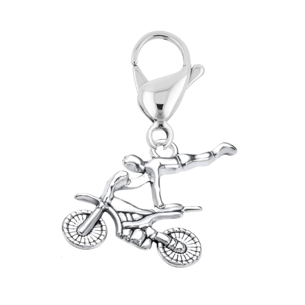 Dirt Bike Clip On Zipper Pull Charm