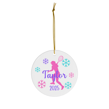 2025 Personalized Tennis Christmas Ornament