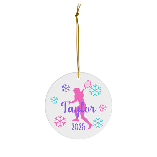 2025 Personalized Tennis Christmas Ornament