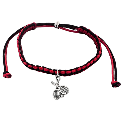 Tennis Charm Rope Bracelet - Pick Colors