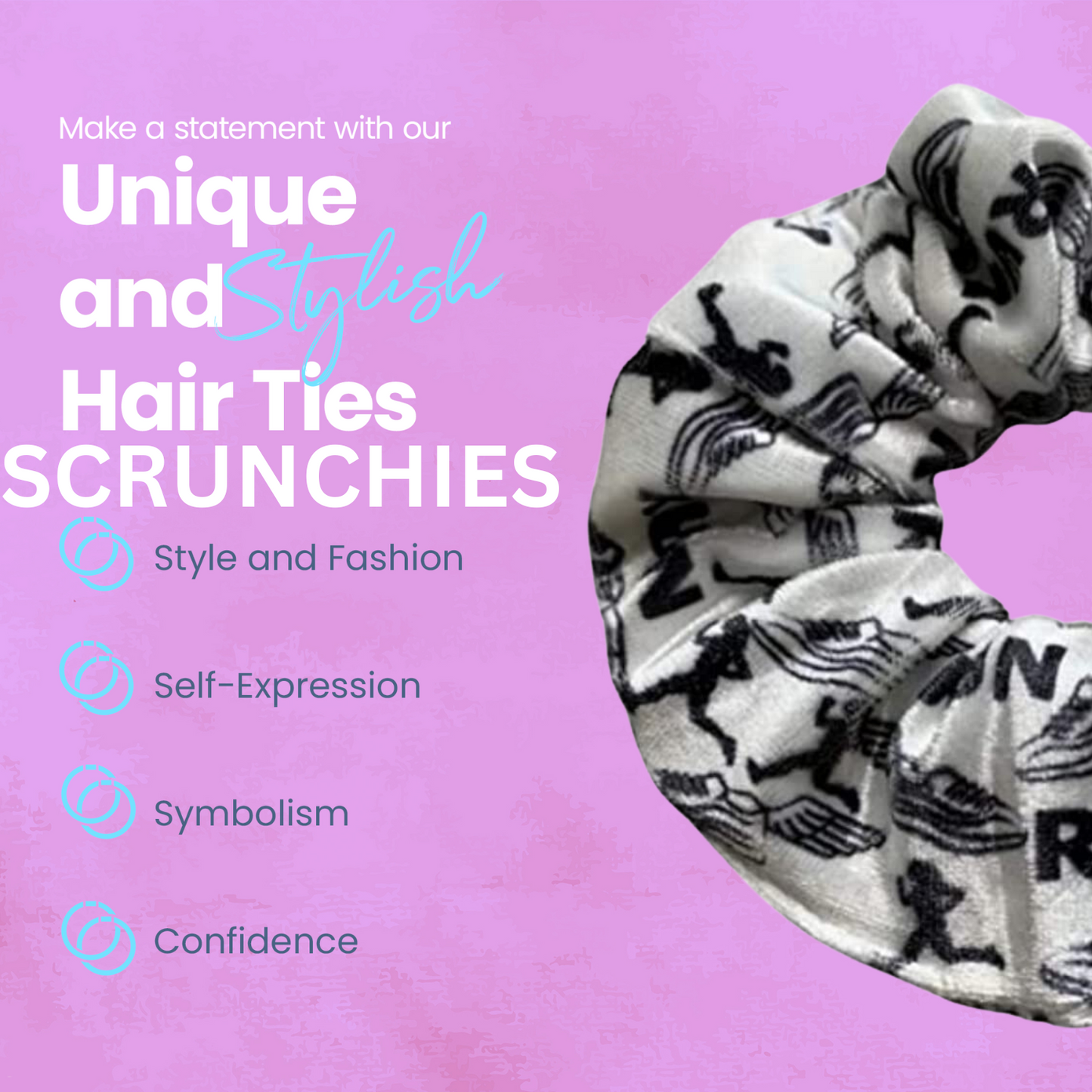 Track and Field Runner Premium Velvet Scrunchie