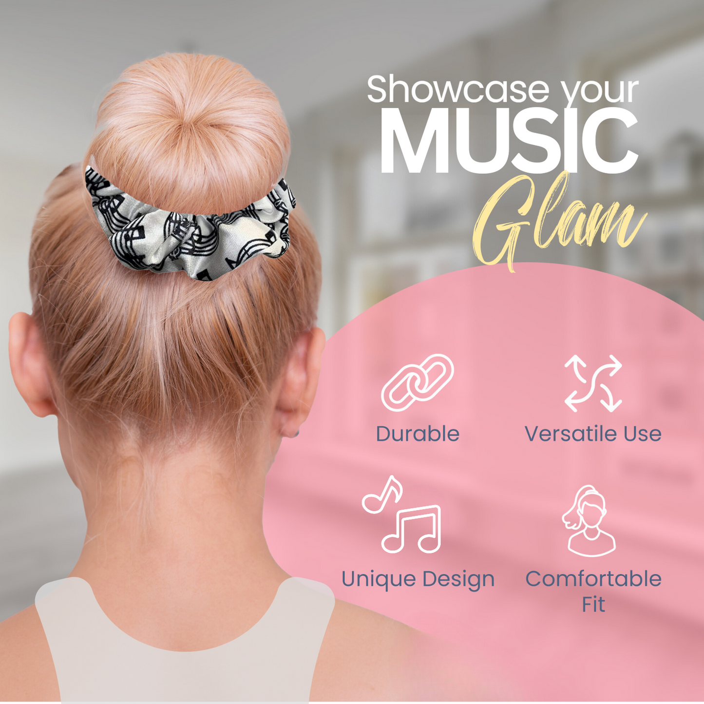 Music Premium Velvet Scrunchie