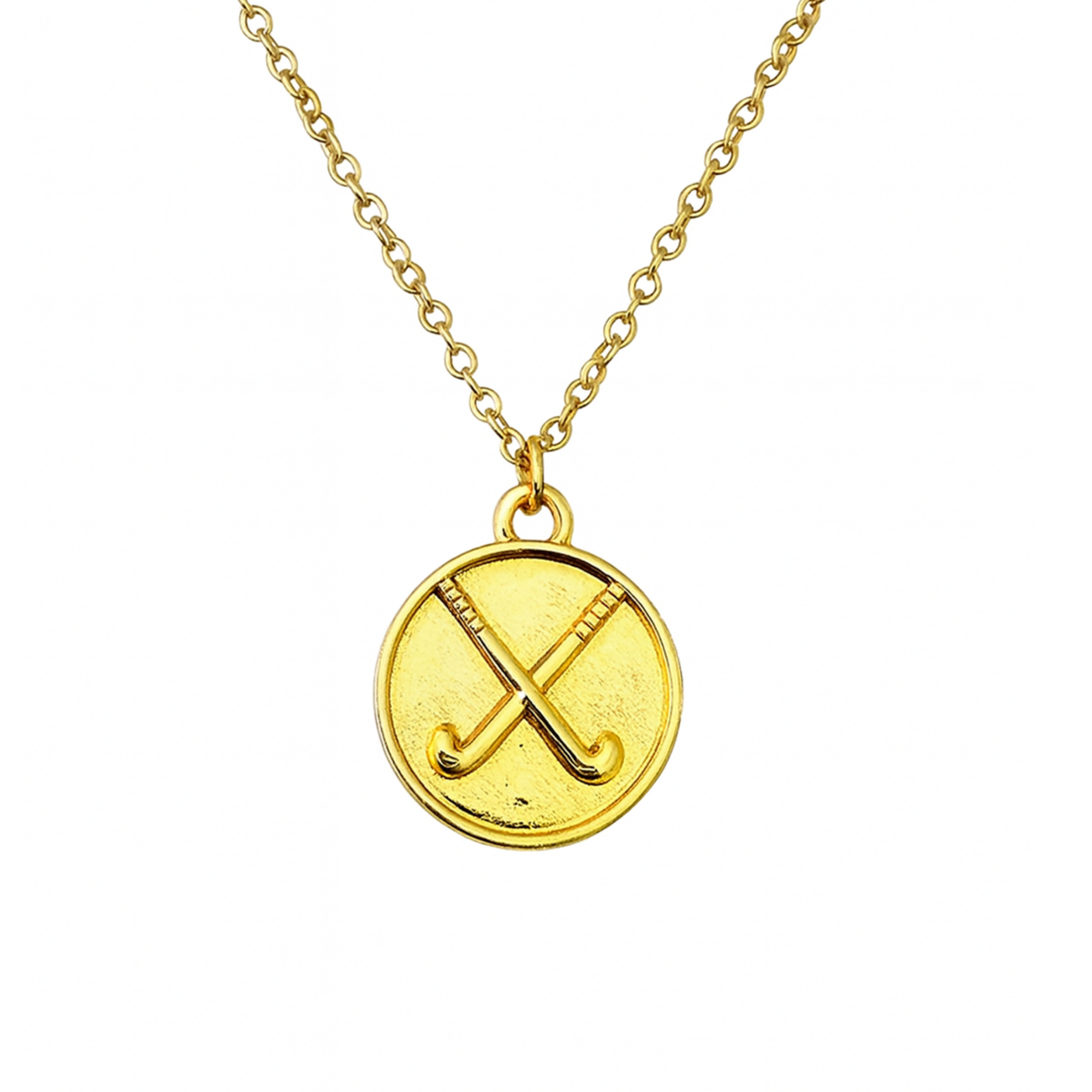 Field Hockey Round Necklace
