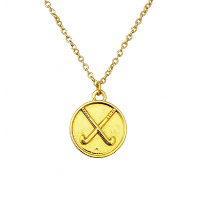Field Hockey Round Necklace