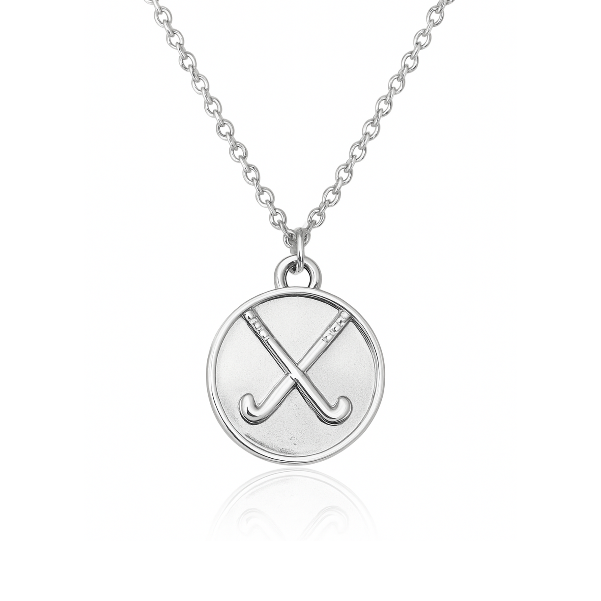 Field Hockey Round Necklace