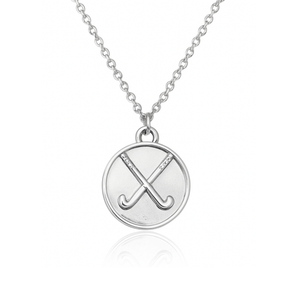Field Hockey Round Necklace