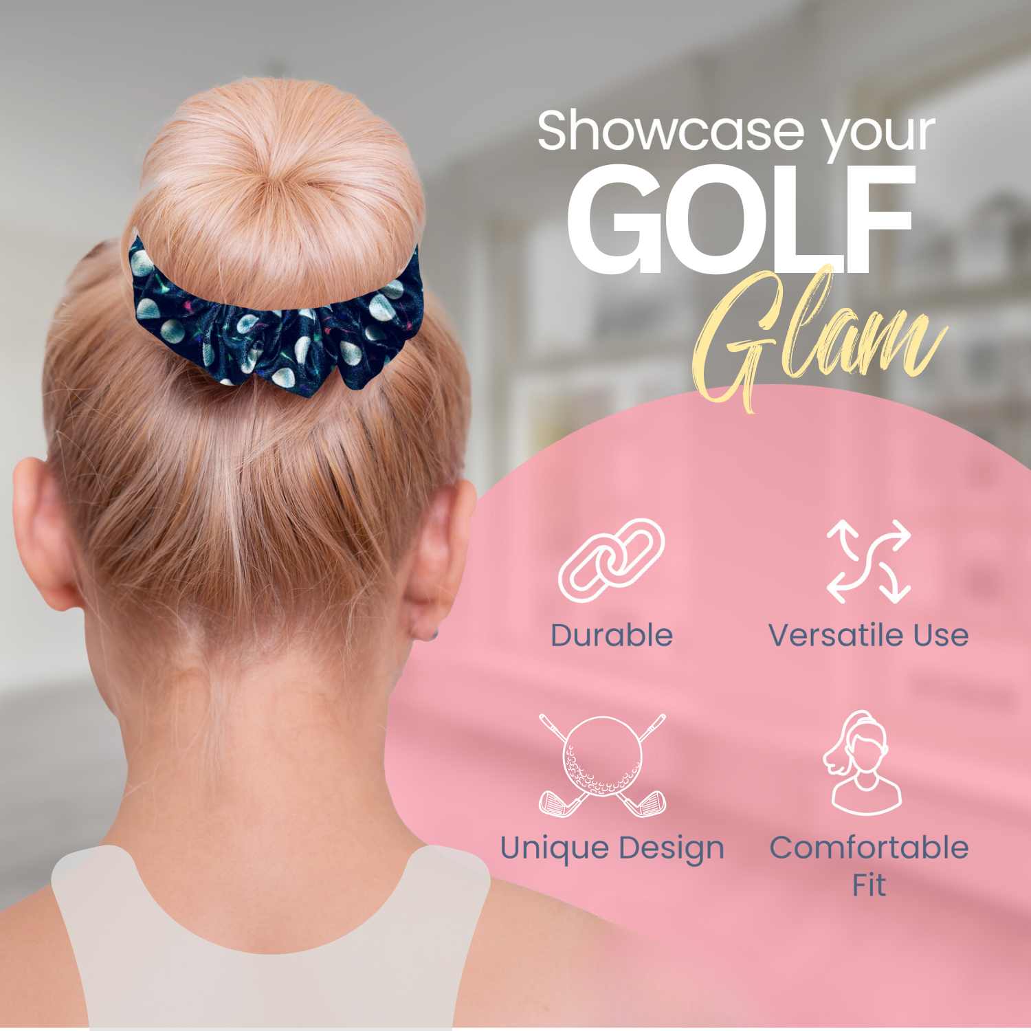Golf Premium Velvet Scrunchie