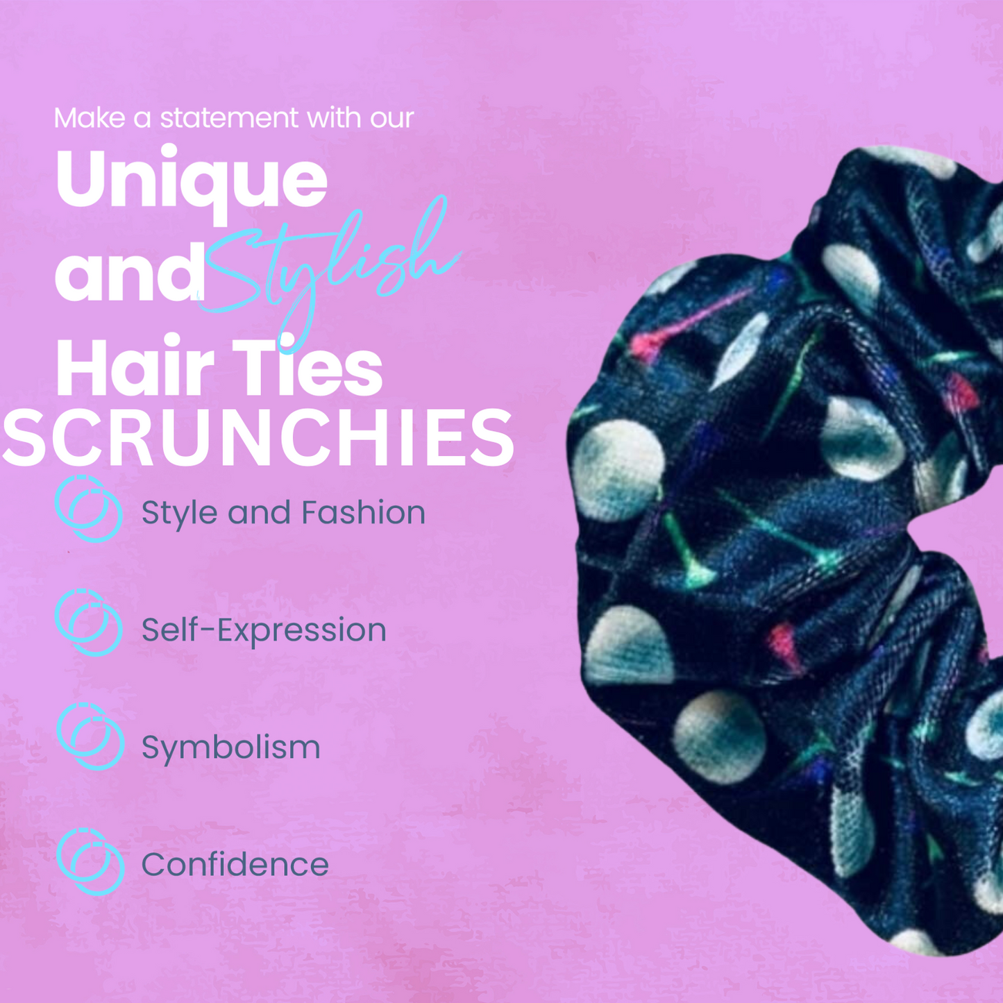 Golf Premium Velvet Scrunchie