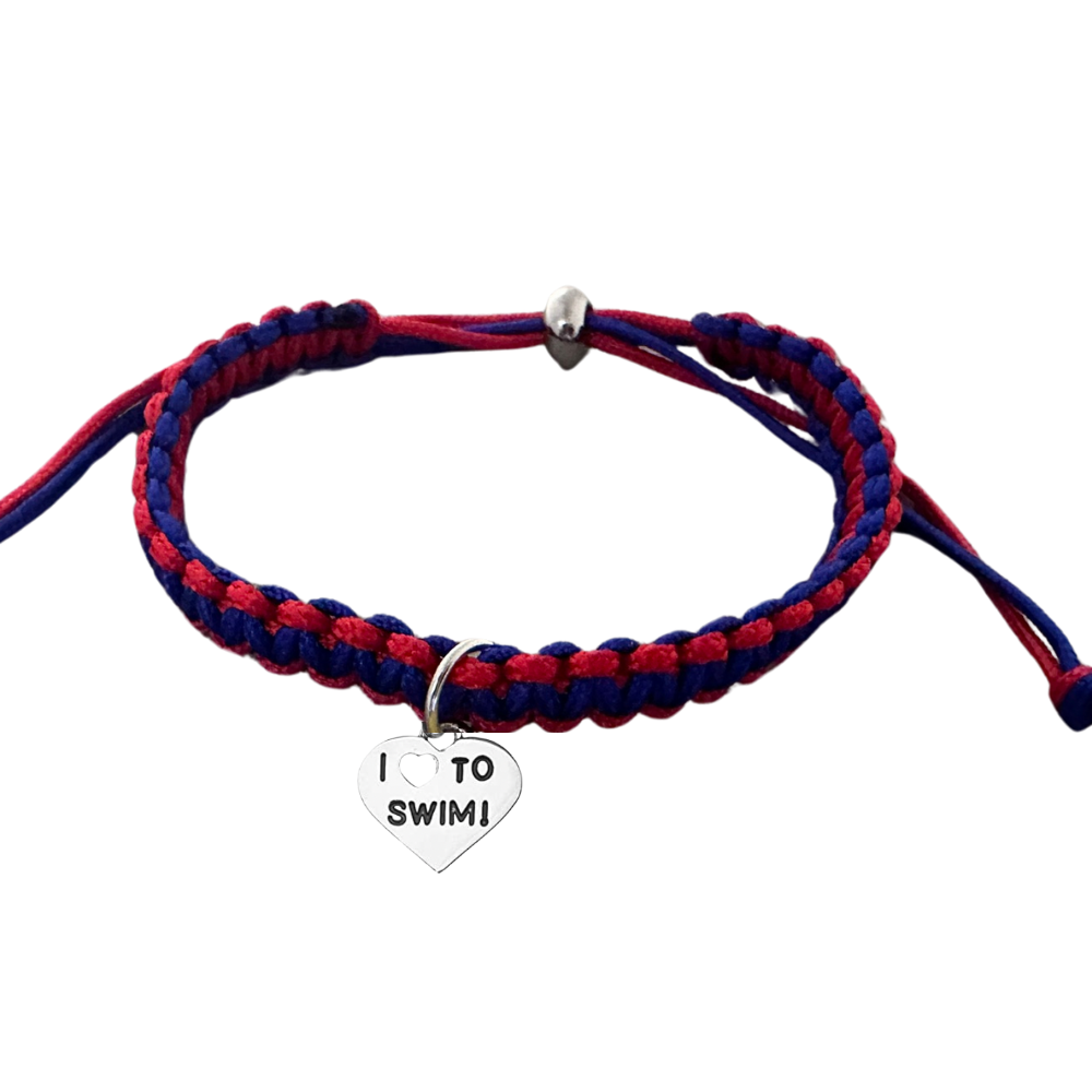 Swim Charm Multi Colored Rope Bracelet - Pick Colors