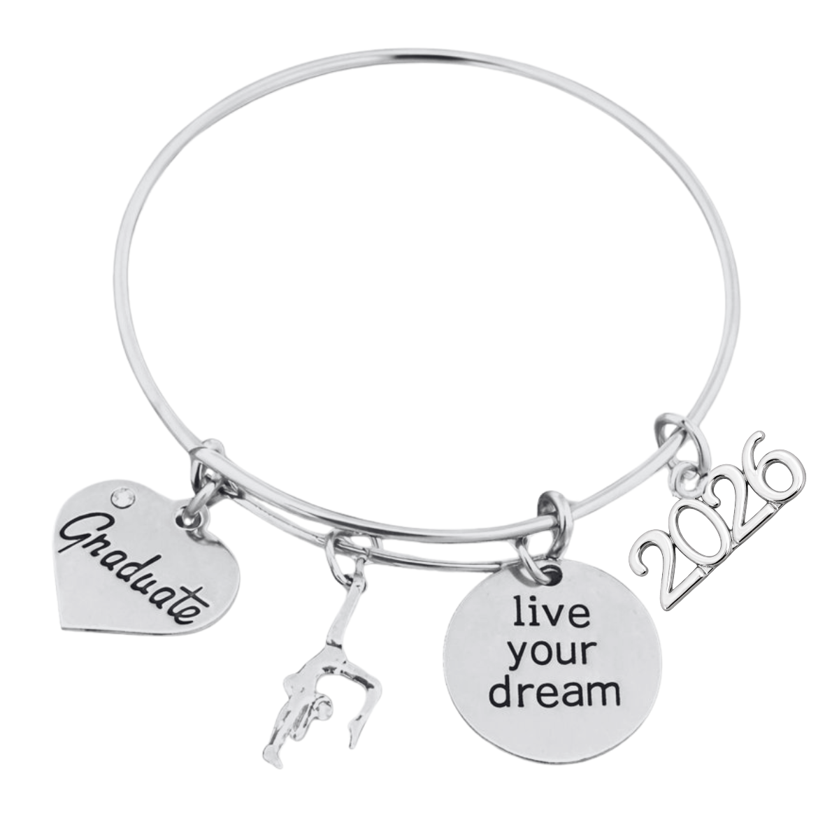 2026 Gymnastics Graduation Bangle Bracelet