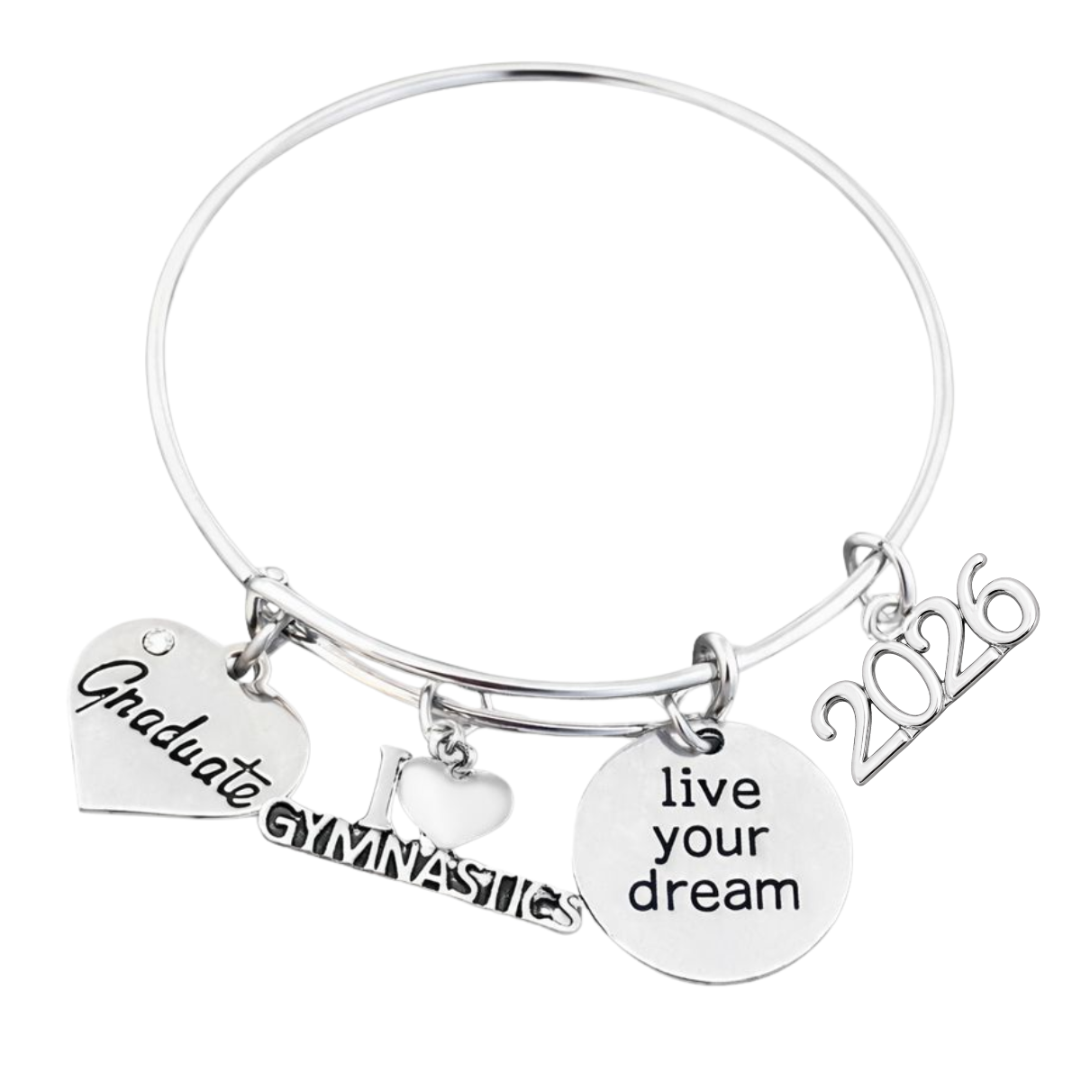 2026 Gymnastics Graduation Bangle Bracelet