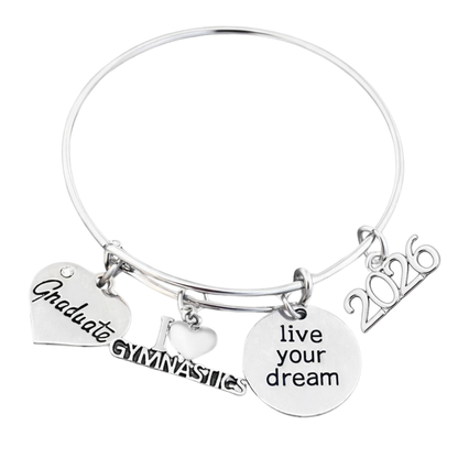 2026 Gymnastics Graduation Bangle Bracelet