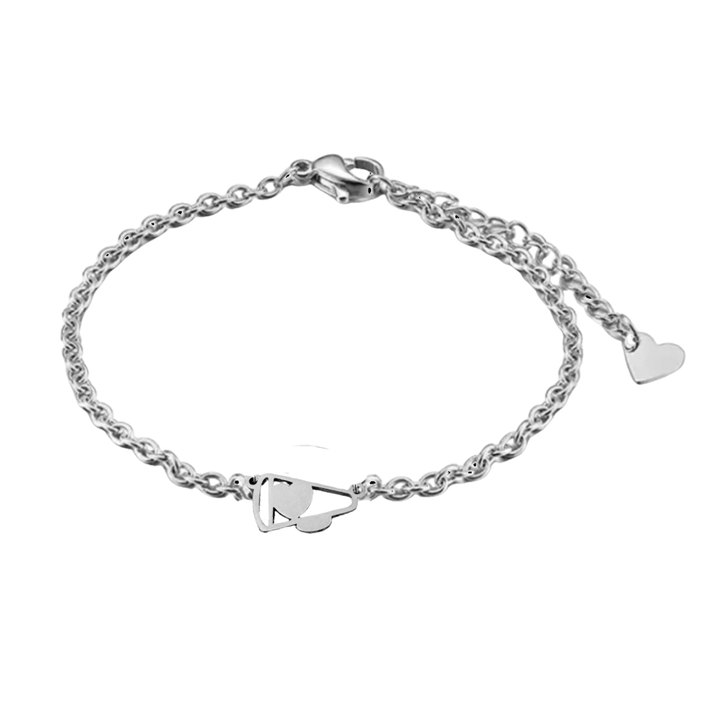 Personalized Cheer Charm Chain Bracelet