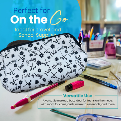 Cheerleading Black Cosmetic Bag