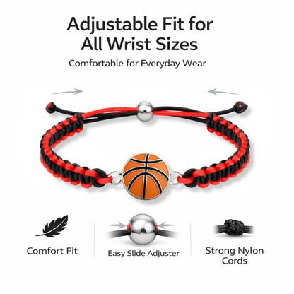 Multi Colored Basketball Rope Bracelet - Pick Color