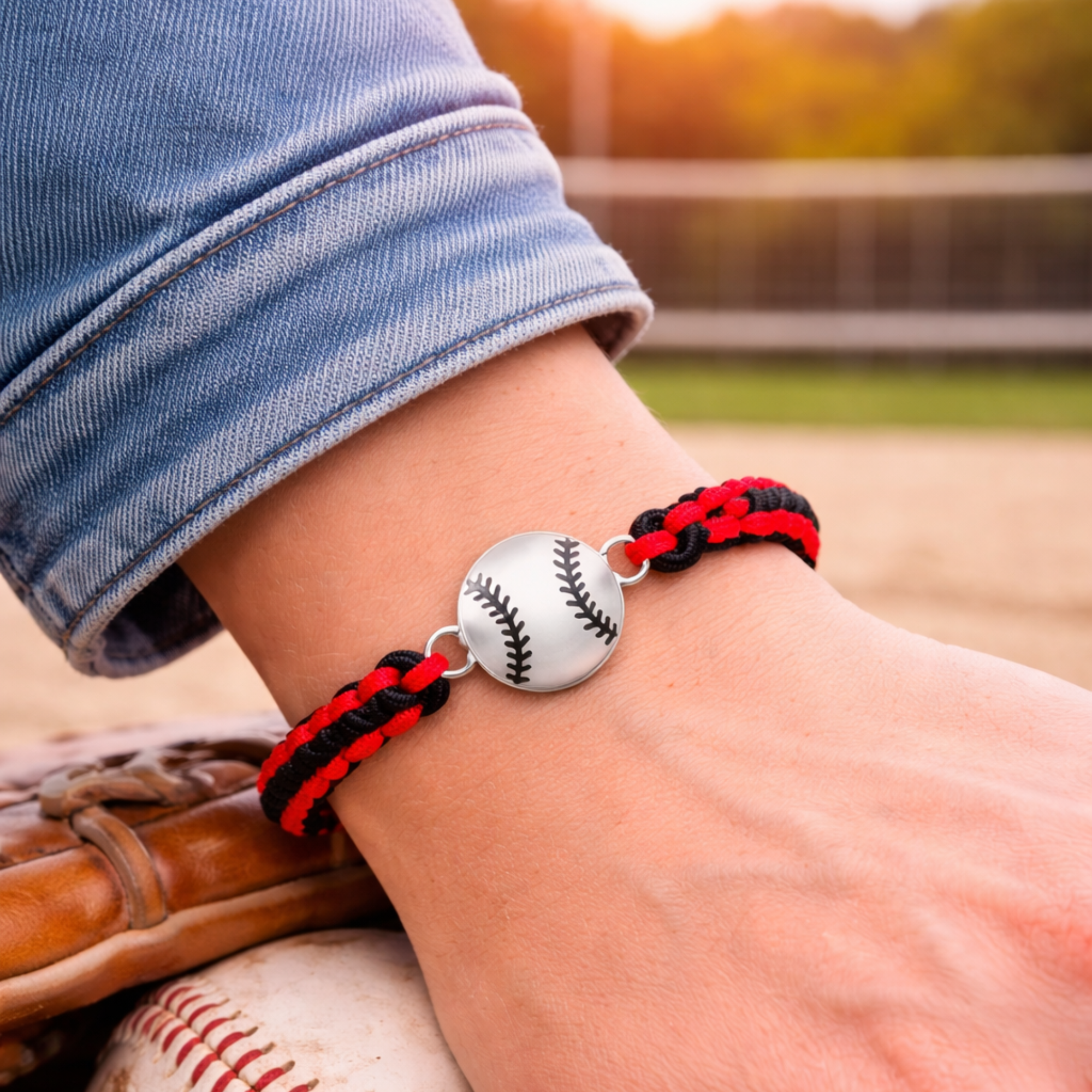 Multi Colored Baseball Rope Bracelet - Pick Colors