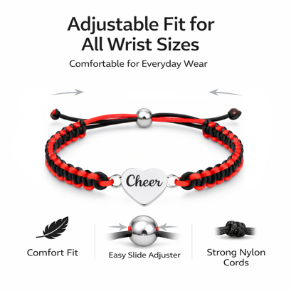 Cheer Multi Colored Rope Bracelet - Pick Colors