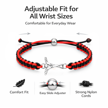 Ice Hockey Multi Colored Rope Bracelet - Pick Colors