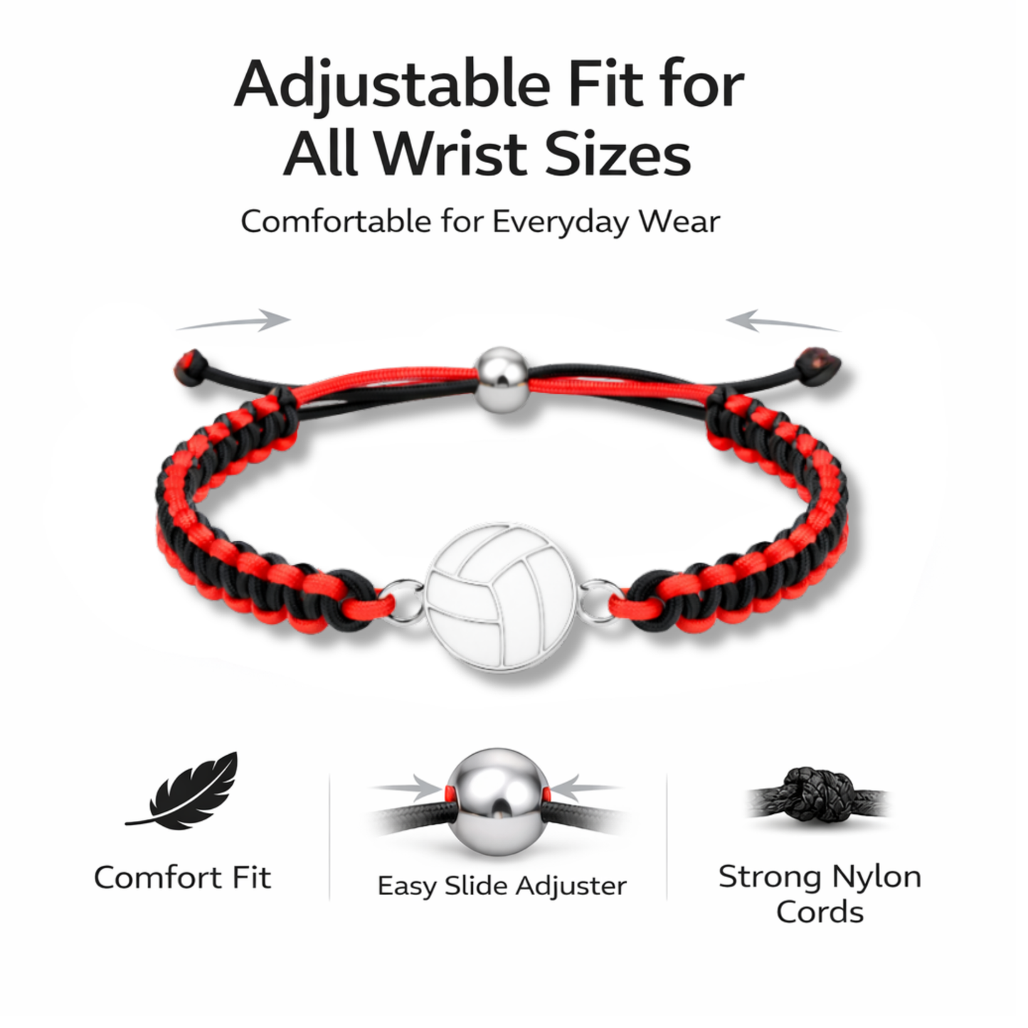 Multi Colored Volleyball Rope Bracelet - Pick Colors