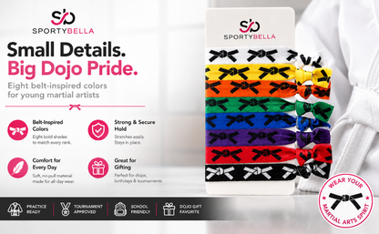 Martial Arts Belt Hair Ties