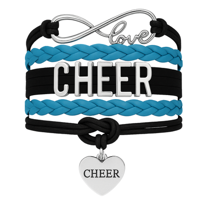 Cheer Infinity Heart Bracelet - Pick Team Colors