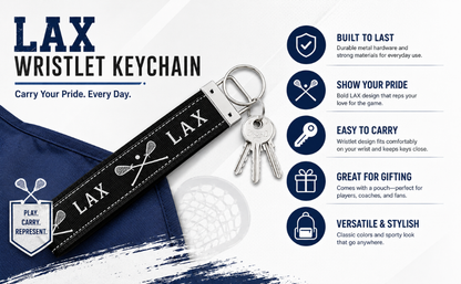 Lacrosse Stick Wristlet Keychain