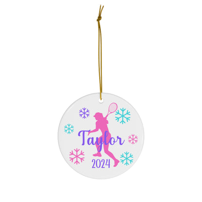 2024 Personalized Tennis Christmas Ornament