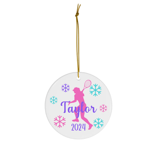 2024 Personalized Tennis Christmas Ornament