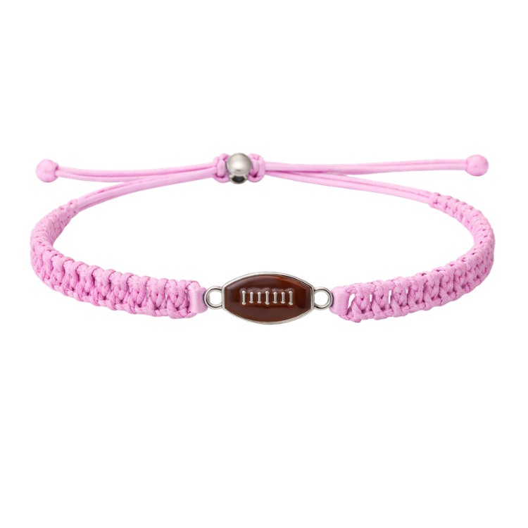 Football Enamel Rope Bracelet - Pick Color