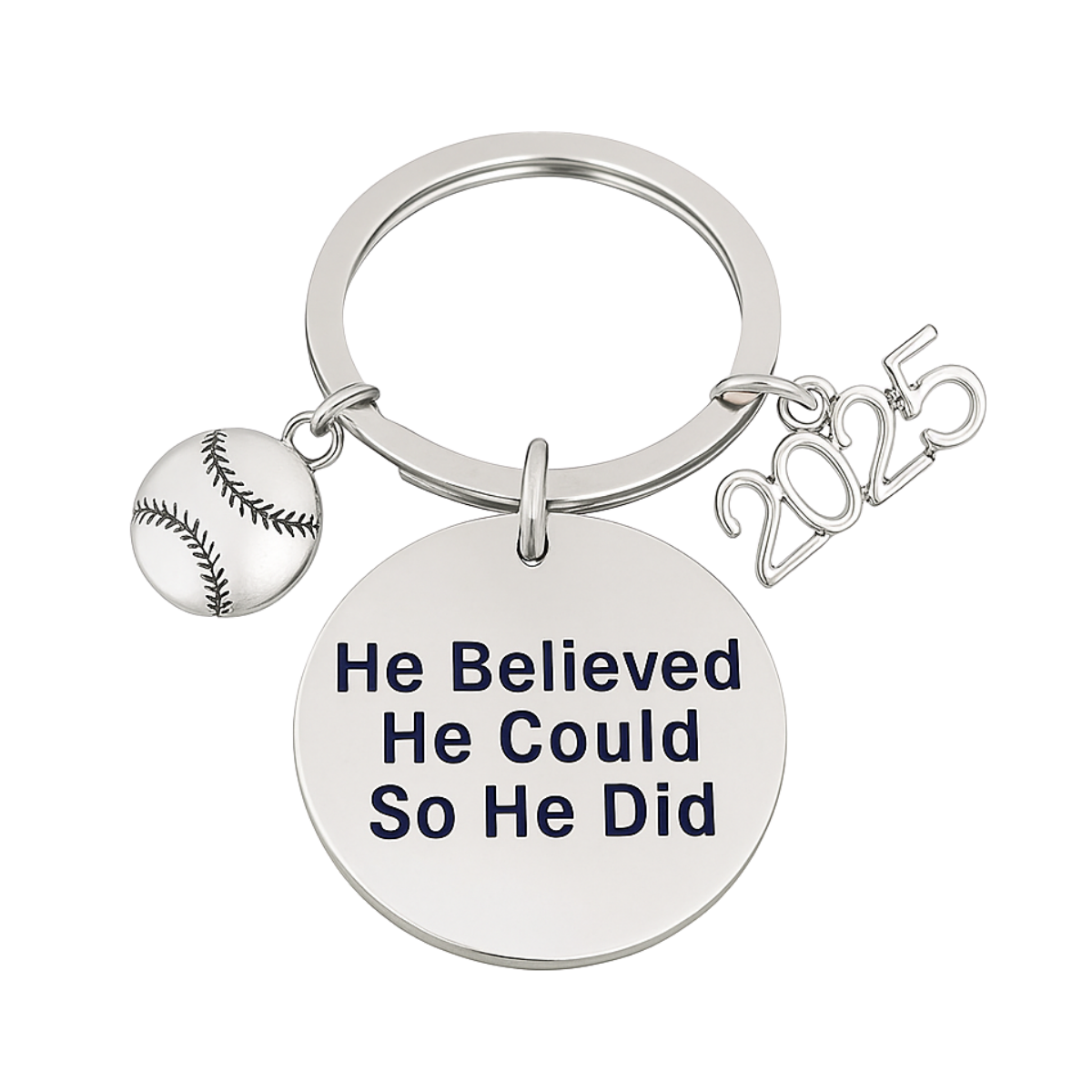 2025 Graduation Keychain- He Believed He Could- Pick Sport