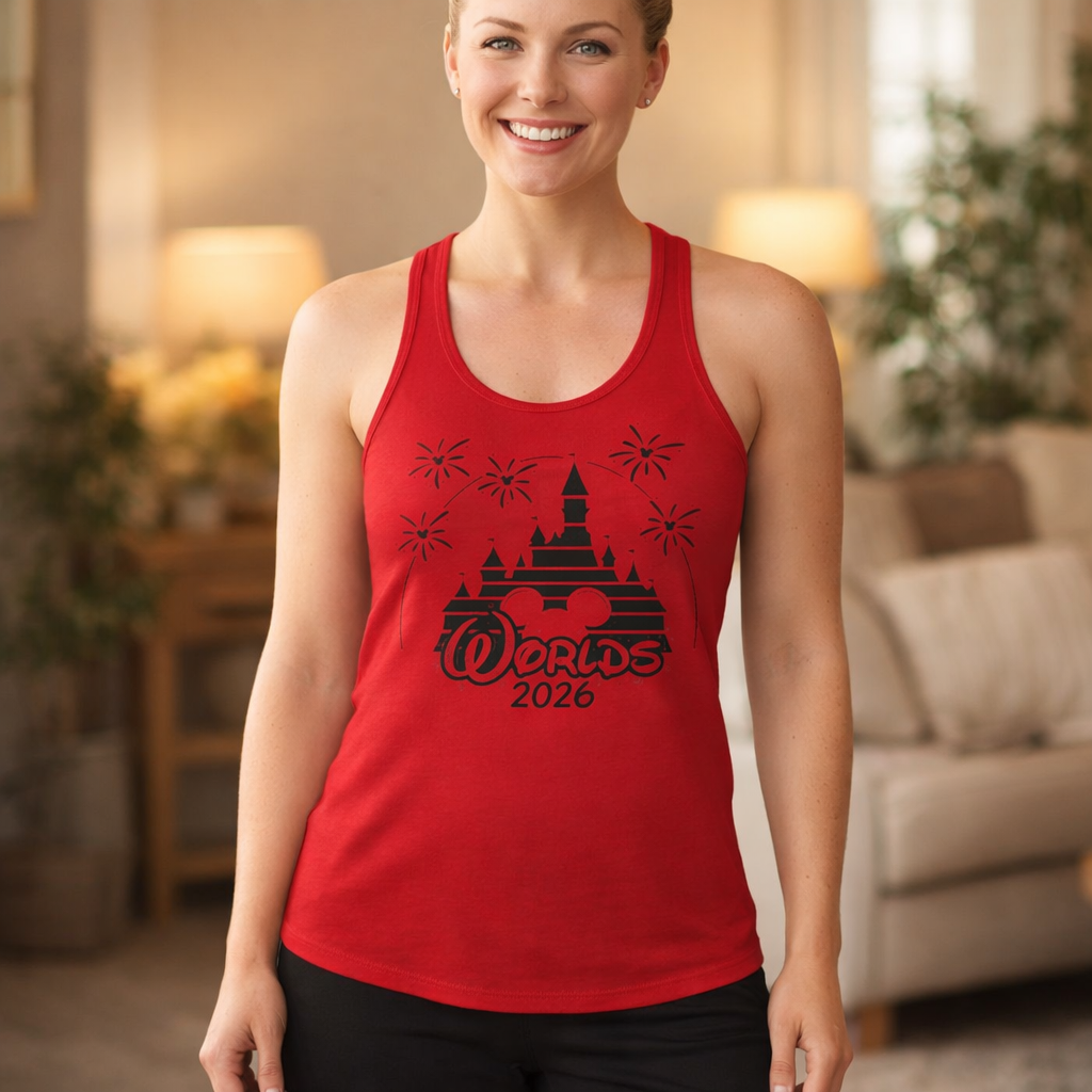Worlds 2026 Cheer Racerback Tank Top