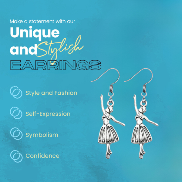 Girls Dance Earrings - Ballet Dancer