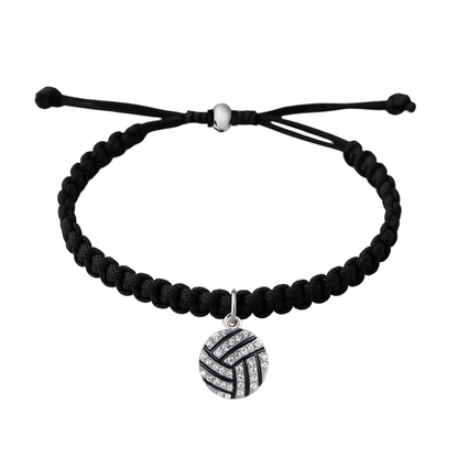 Volleyball Hanging Charm Rope Bracelet- Pick Style