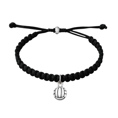 Volleyball Hanging Charm Rope Bracelet- Pick Style
